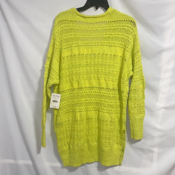 Free People Hot Tropics Pullover Sweater Limelight Combo M - Picture 4 of 12